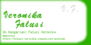 veronika falusi business card